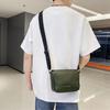 Rectangular Men Crossbody Bag PU Leather Shoulder Bag Fashion Women Messenger Bag  Camping