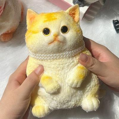 Yousheng Jouet Anti-Stress Chat Simulation à Presser Soulagement de l'Anxiété Stress Chaton Pincer Jouet Sensoriel Enfants Adultes Silicone Souple Balle Anti-Stress Animal Jouet Fidget