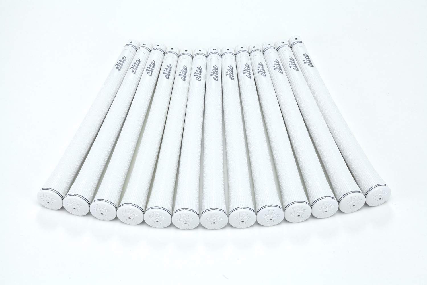 

elitegrips Golf Grips MX51 silver with back line 13-piece set, white,