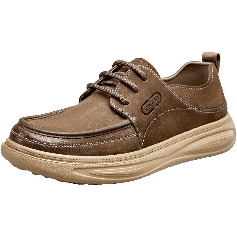 Yearcon Men s Retro Casual Leather Work Shoes 41