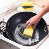 6PCS Household Magic Decontamination Dishwashing Sponges Kitchen Scrub Brush Pot Brush Household Cleaning Tools