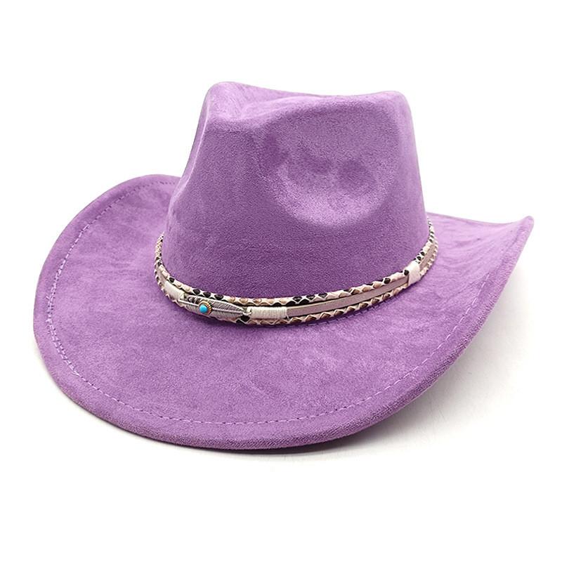 Ethnic Style Cowboy Hat With Wide Brim For Men Women Spring Sun Protection