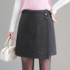 **Autumn/Winter 2025 Petite Woolen A-Line Pencil Skirt**