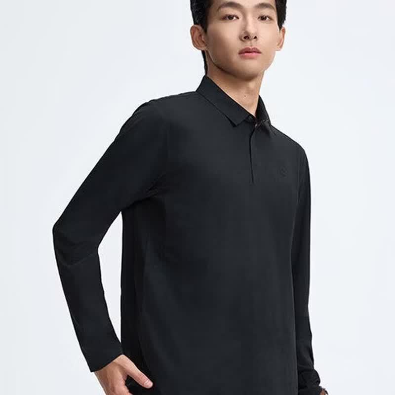 Men's Long Sleeve Sports Polo Shirt