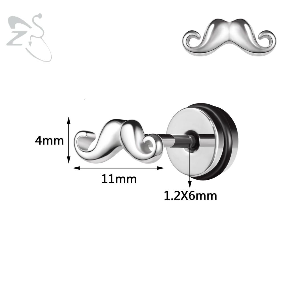 ZS 1PC 16G Cross Skeleton Finger Stainless Steel Stud Earring For Women Men Punk Rock Ear Conch Tragus Cartilag Helix Piercings