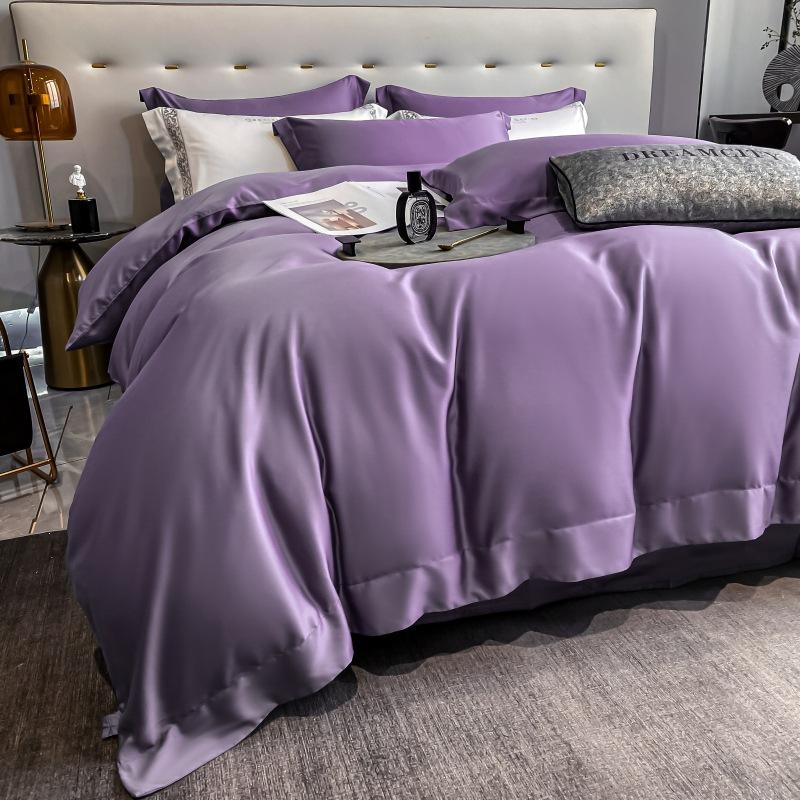 Set de patru piese din bumbac cu capse lungi, 100 de conturi