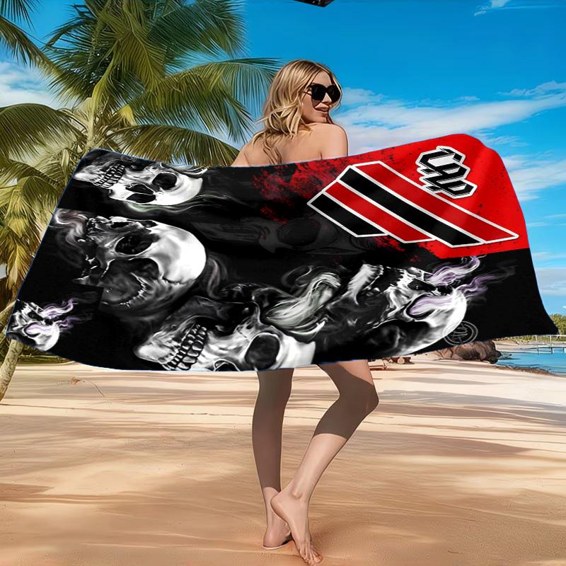 Athletico Football Club Printed Microfiber Beach Towel, Soft And Absorbent, Quick-Dry, Ideal for Summer Travel, Beach Essential, Swimming Pool