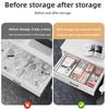 Transparent Desk Drawer Organizer PET Opening Design Desktop Storage Box Stackable Design Multifunction Cosmetics Storage Rack