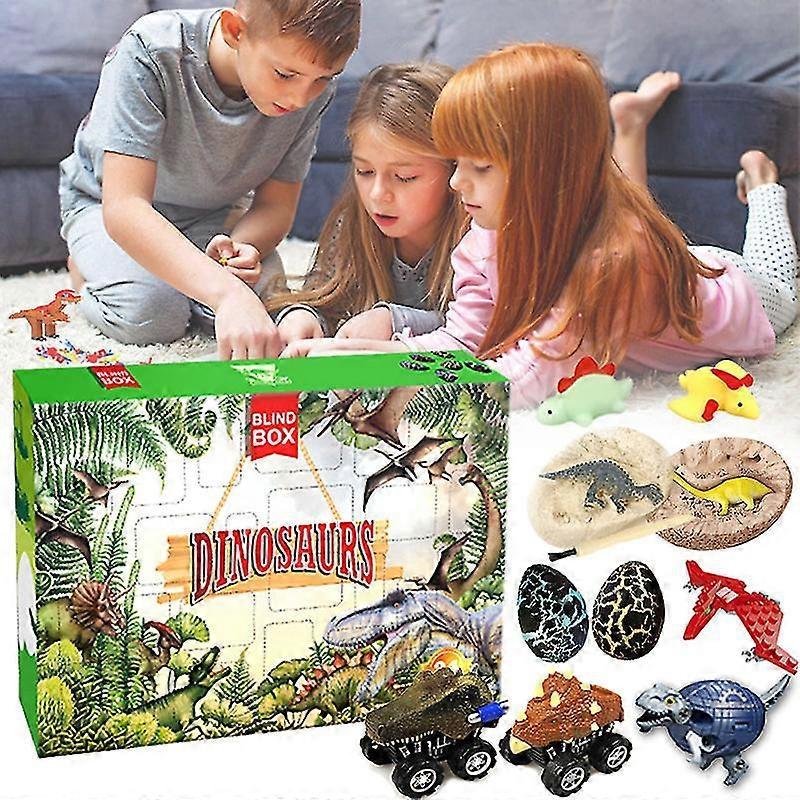 Christmas Advent Calendar 2023 Dinosaur Toys with 24 Days Countdown Calendar, Daily Surprise Gifts Educational DIY Dinosaur Toys for Boys
