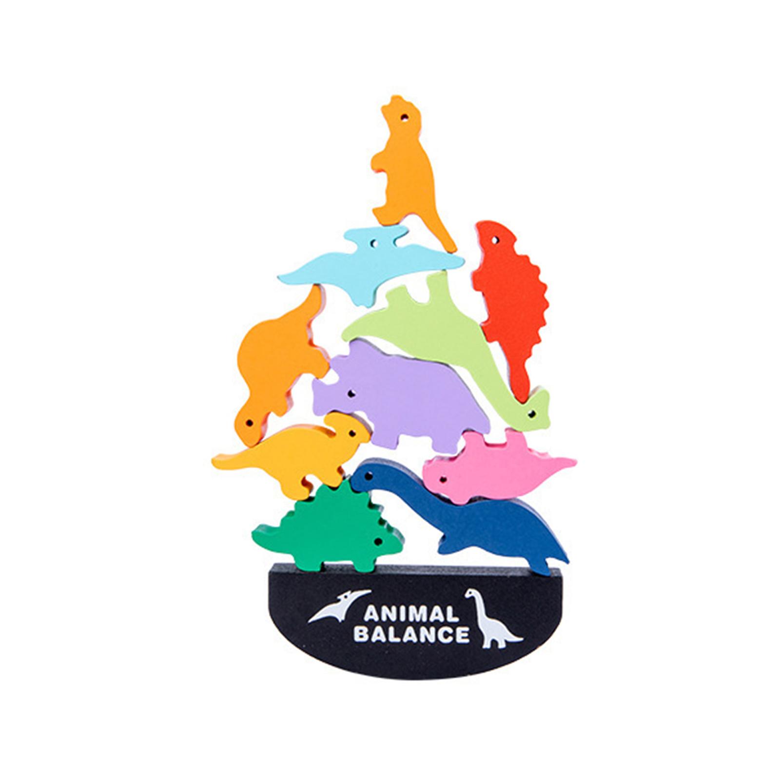 

Animal Themed Balancing Building Block, Shape Matching Construction, Interactive Wooden Toy For Parents And Children. One Size