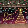 Snowflake Banner Sparkling Star Xmas Banner Christmas Ornament Banner Festive For Christmas Party Family Gathering Mall