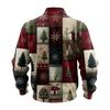 Men's Solid Color Corduroy Zipper Neck Long Sleeve Top Men's Casual Lapel Top