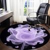 1pc Floral Rose Office Round Area Rug, Indoor Mat Suitable ForOffice, Under Office Chairs Bedroom Living Room Home Decor T148