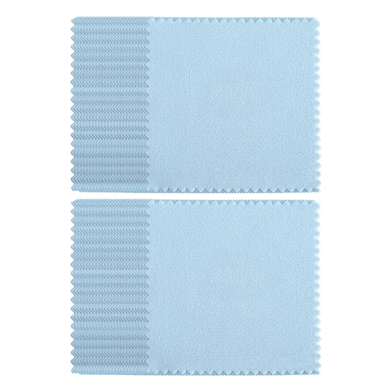 50PCS Practical Jewelry Cleaning Fabric Polishing Cloth 17 Color Option Jewelry Buffing Accessories for Various Bangles