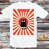 Kawaii Maneki Neko Cat Kuro Japan Rising Sun T Shirt B1188