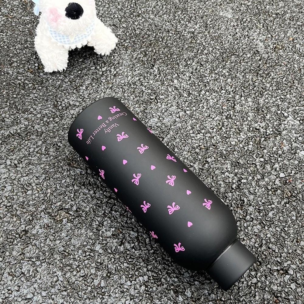 Bowknot Dachshund Insulated Cup 500ml Water Bottle Cute Travel Insulated Flask  Car Use