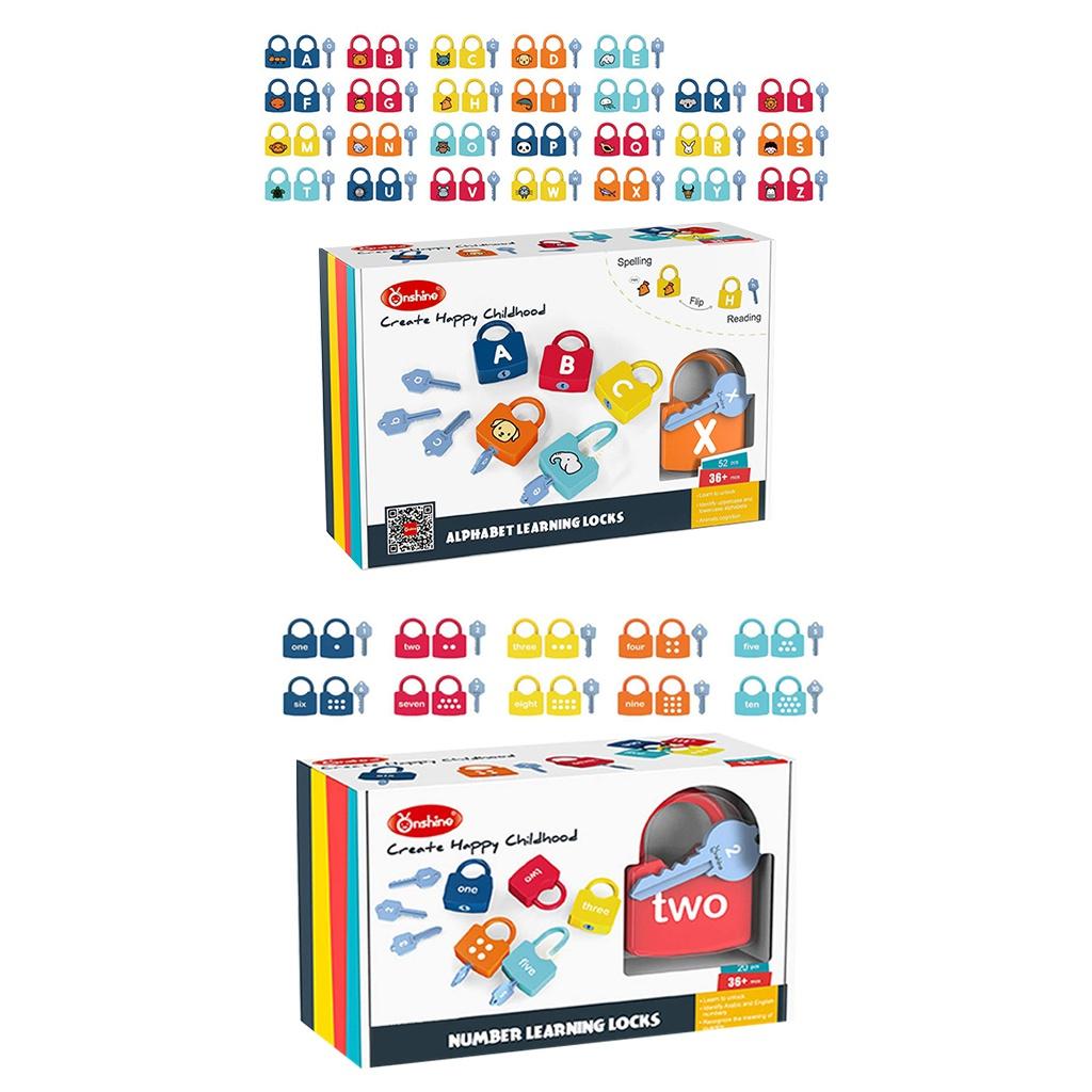 Counting Learning Toy Numeric Locks Developmental Numbers Letters Matching Toy Montessori Preschool Educational Toy