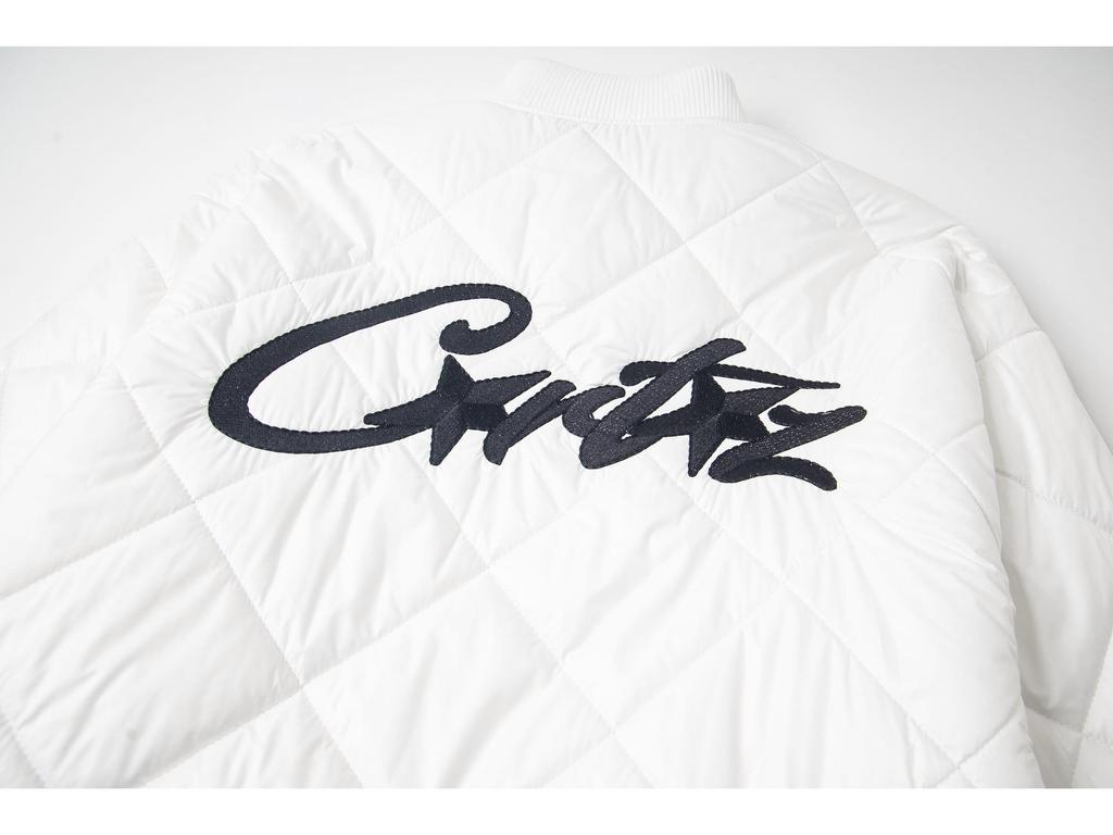 Winter-Diamantmuster Samt-Steppjacke - Corteiz Alcatraz FW25