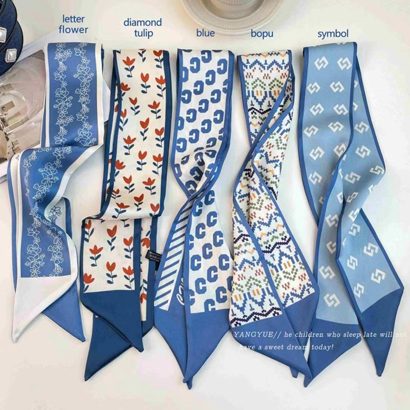 Multifunctional Flower Printed Hair Band Headwear Scarves