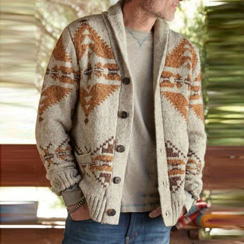 Nouveau Hommes Revers Col Cardigan pull hiver manteau épaissir Chaud Tricot Nouveau Hommes Revers Col Cardigan pull hiver manteau épaissir Chaud Tricot