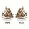 Acrylic Christmas Snow House Statue Cartoon Castle Snow House  Christmas Party