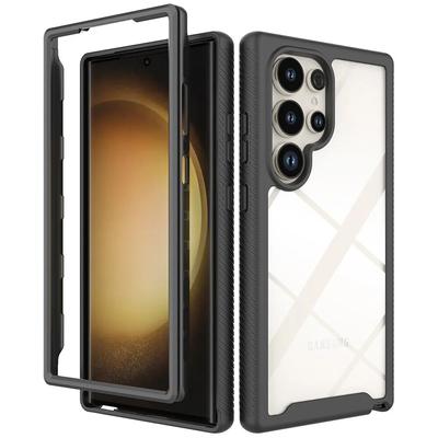 Hybrydowa, wytrzymała obudowa ochronna do Samsung Galaxy S24 Ultra Case S24 + odporny na wstrząsy zderzak przezroczysty kryształ tylna pokrywa S24 Plus Funda