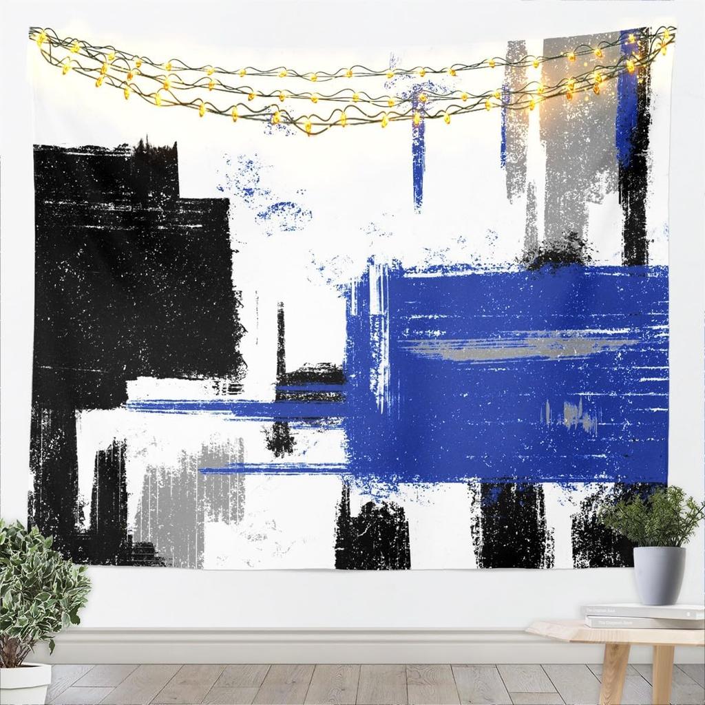 Hot Pink Black White Tapestry For Kids Boys Girls Abstract Morden Wall Art Buffalo Check Wall Hanging Blanket Bedroom Decor