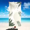 Tropisches Türkis-Verlauf-Blatt Strandtuch Schnelltrocknend Sandfrei Botanischer Druck Handtuch für Strand Pool Reisen Camping