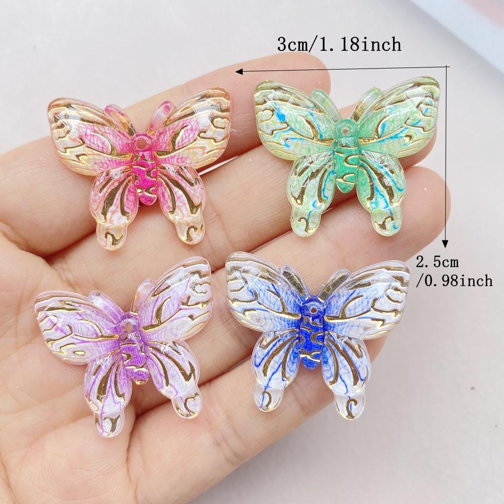 10Pcs Cute Colorful Cartoon Butterfly Series Flat Back Resin Cabochons Scrapbooking DIY Jewelry Craft Decoration Accessorie