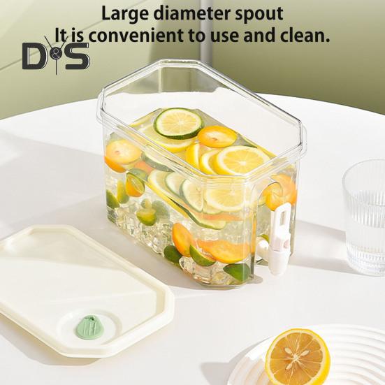 Drink Dispenser with Spigot 3.5L Cold Water Pitcher Beverage Liquid Drink Container for Fridge Lemonade Stand Juice Jug