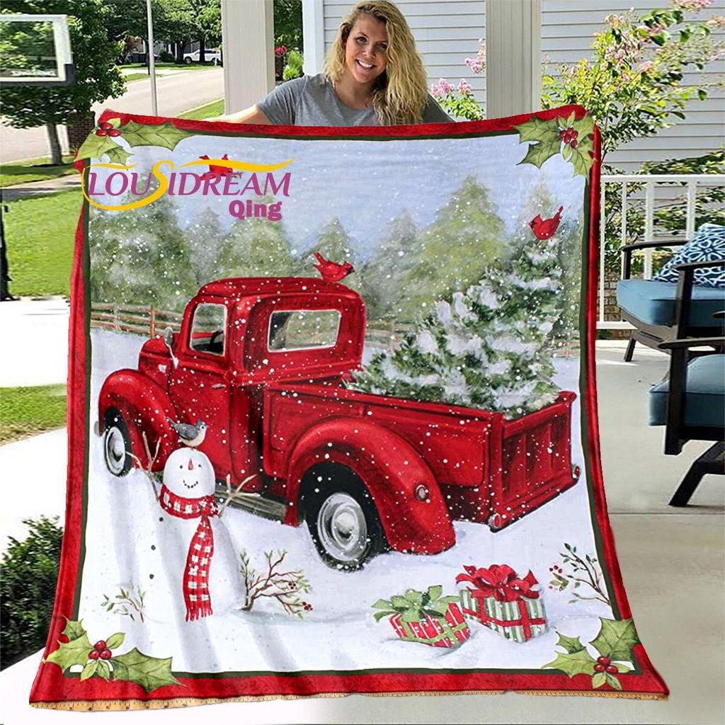 Blanket Throw Merry Christmas Soft Blanket Dust Cover Sofa Bed Blankets for Adults Home Decotation