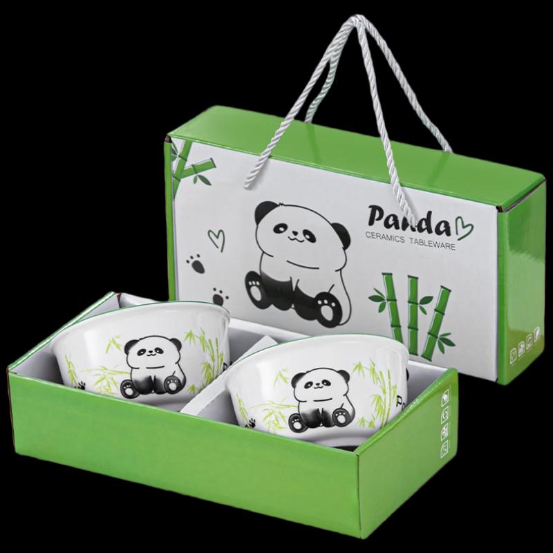 Panda Ceramic Bowl Gift Set
