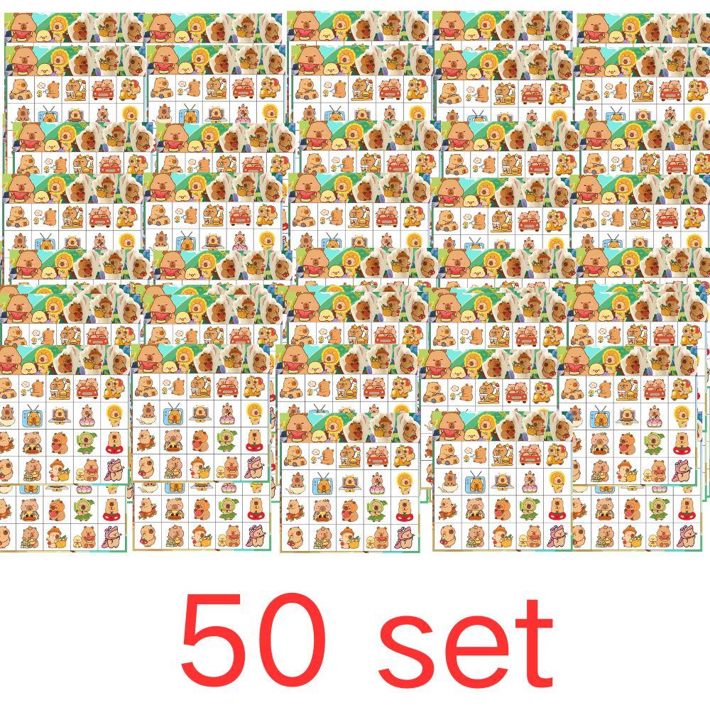 Heiß 20 Stück Cartoon Anime Capybara Tattoo Aufkleber Süßes Tier Temporär Wasserdicht Kinder Tattoos Geburtstag