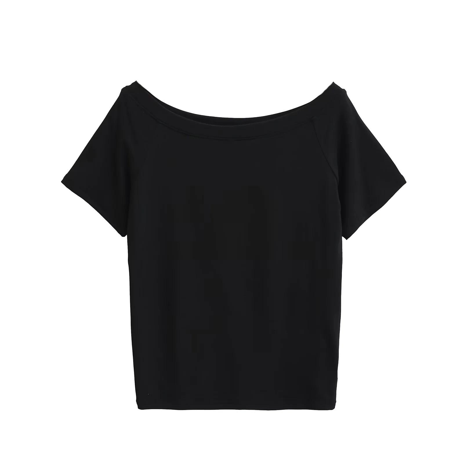 

Топ на одно плечо с драпировкой на талии и короткими рукавами - Весна/Лето 2025 Medium чёрный