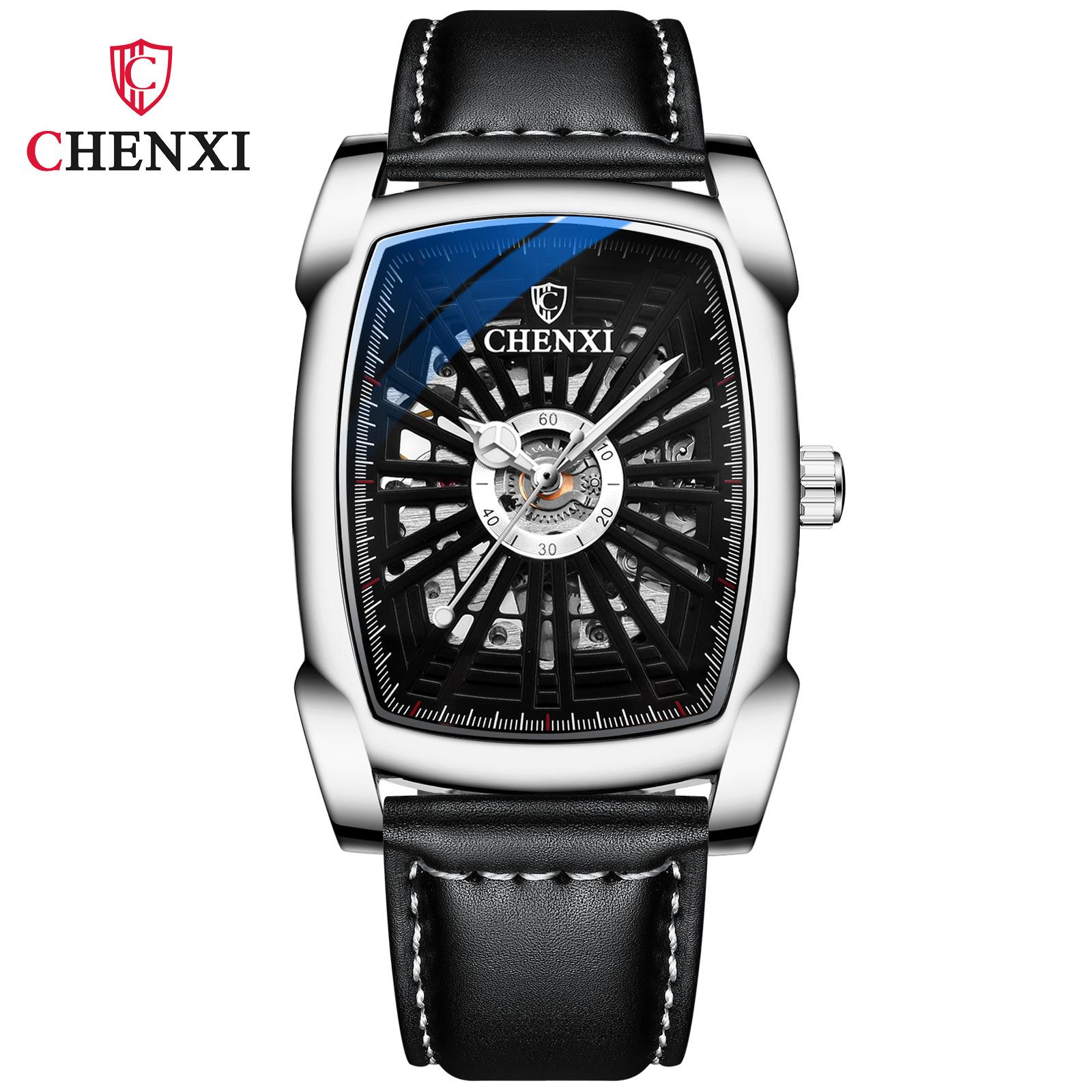 

Новые роскошные мужские часы высшего бренда с коробкой, автоматические квадратные мужские механические часы