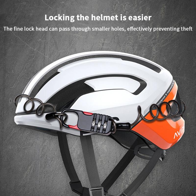 Bicycle Lock Bike Mini 3 Digit Password Lock Wire Mountain Bike Frame Durable Steel Wire Cable Helmet Locks Bicycle Accessories