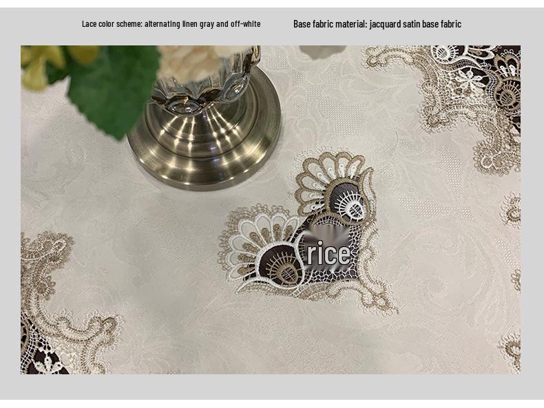 Covoraș de Masă de Cafea Rectangular European – Față de Masă Dantelată în Stil Occidental și Chinezesc