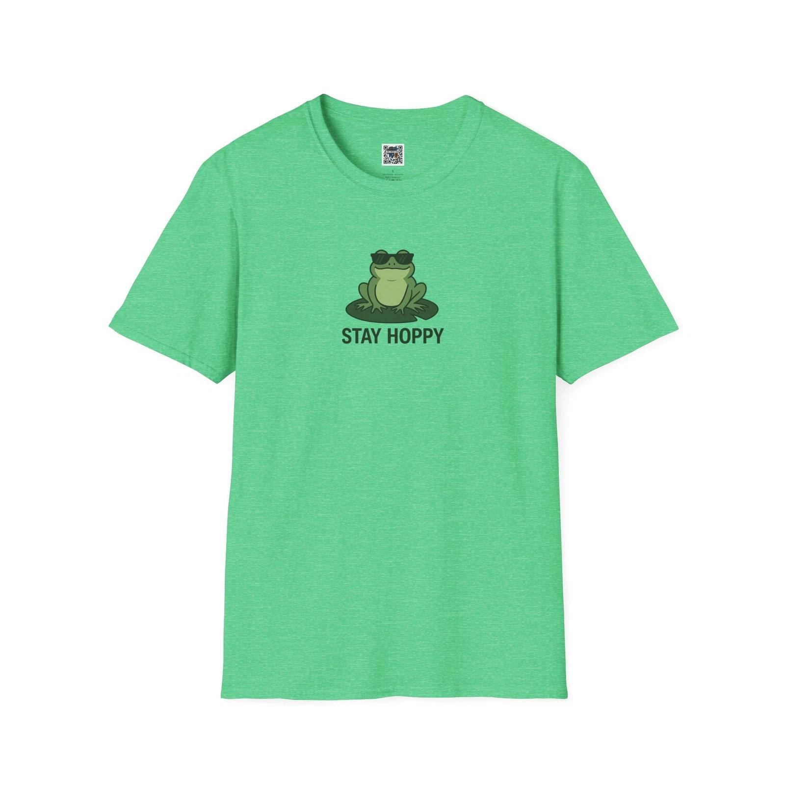 Stay Hoppy” Funny Frog Graphic T-Shirt XL