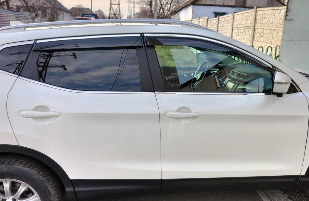 Windshields with Chrome (4 Pcs, Sunplex Chrome) for Nissan Qashqai 2014-2021