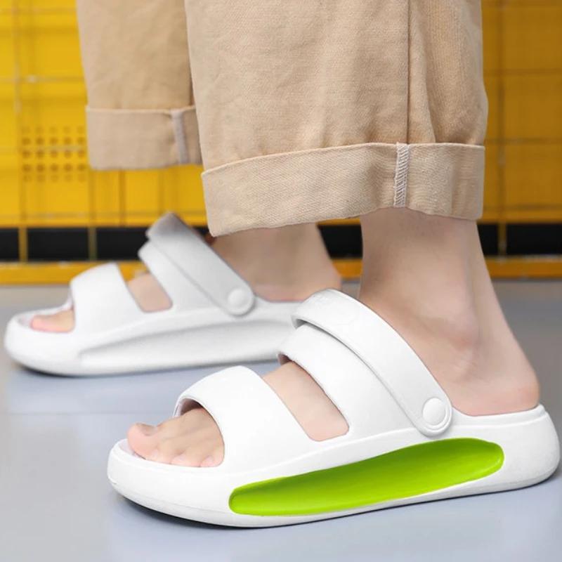 Fashion Beach Men's Shoe Platform Slides Outdoor Eva Comfortable Fun Low Price Designer Luxury Rubber Elegant Y2k Original Male Slipper