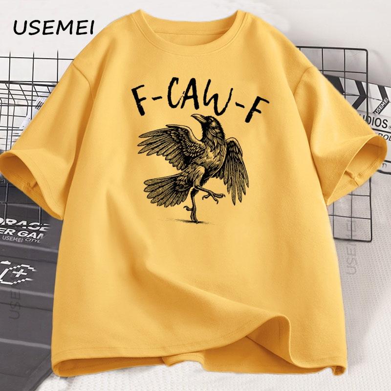 Funny Crow Tshirt Black Raven Lover T Shirt Gothic Short Sleeve Tee Fashion Graphic T Shirts Tops Unisex Clothing Streetwear