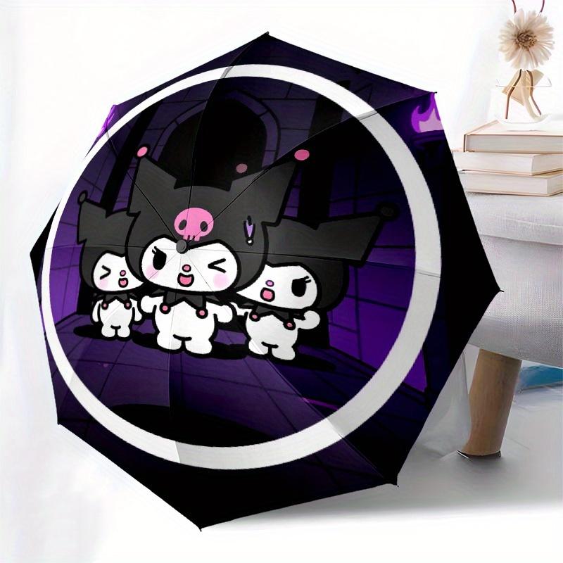 1pc Gothic Kuromi Trio Umbrella with Plastic Handle,Suitable for All Seasons Home Travel Outdoor UmbrellaSanlio081