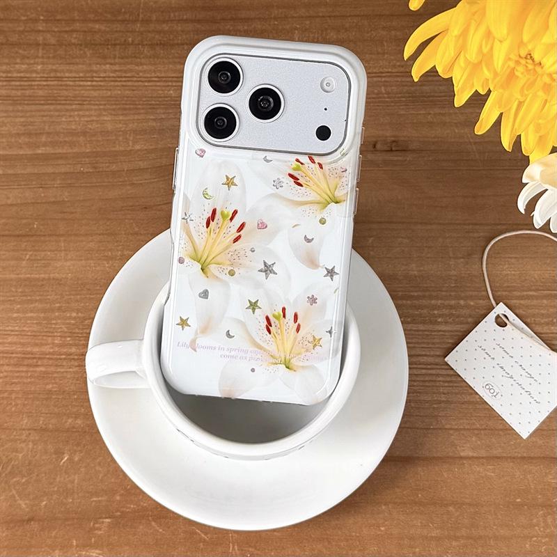 

Fresh Spring Three Lilies iPhone 17/16 Pro Max/15/14 Case - Premium Design iPhone 16 Pro Max