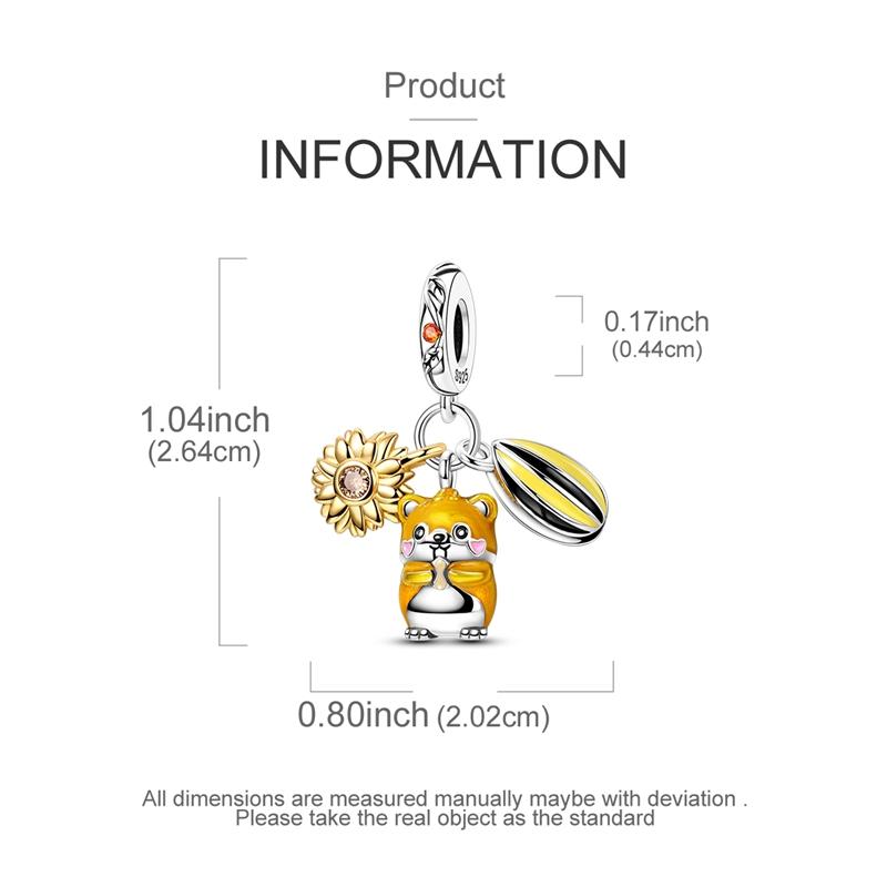 Original Copper Animal Series Charms Giraffe Dog Squirrel Koi Fish Beads Pendants Fit Bracelets Diy Jewelry Gift