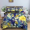 Copripiumino Botanico Floreale King Foglie Fiori Set Biancheria da Letto Microfibra Fiore di Primavera Copripiumino Singolo Doppio Per Adolescente Adulto