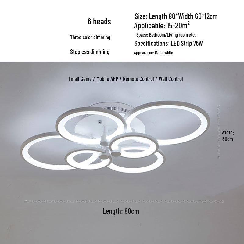 Irregular Shape LED Ceiling Light: Creative Round Fixture for Bedroom & Living Room