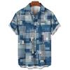 3d Printed Men Colorful Plaid Shirt For Men Women Trendy Causal Fashion Hawaiian Shirts Loose Short Sleeve Beach Unisex Clothing