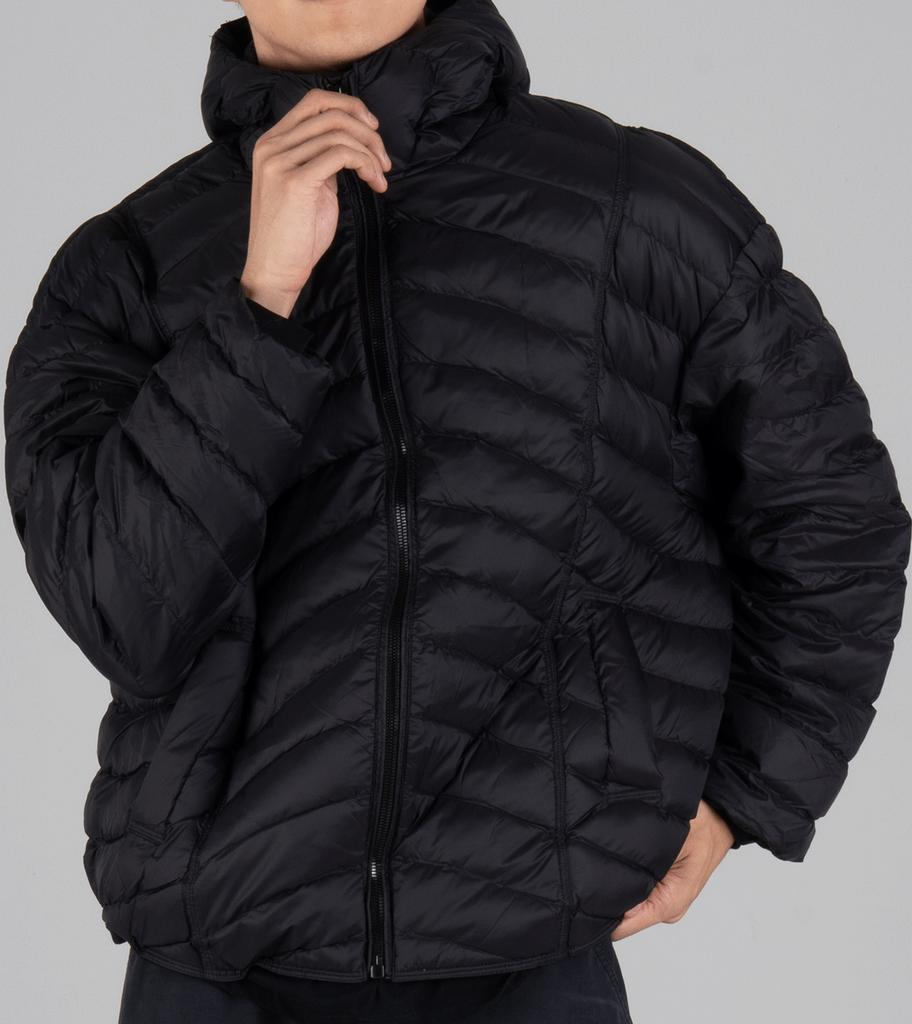 Button Seoul [Duck Down 80/20] Oversized Lightweight Duck Down Padded Jacket (Black)