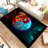 Chinese Tai Chi Bagua Yin Yang  Area Rug,Carpet Rug for Home Living Room Children Bedroom Sofa Doormat Decor,Non-slip Floor Mat