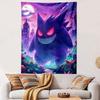 "Cartoon Ghost Creature In City Nightscape" Patterned Tapestry Home Decor, Suitable for Bedroom and Living Room, Gift